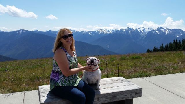 Gail and Snow White in the Cascade Mountains